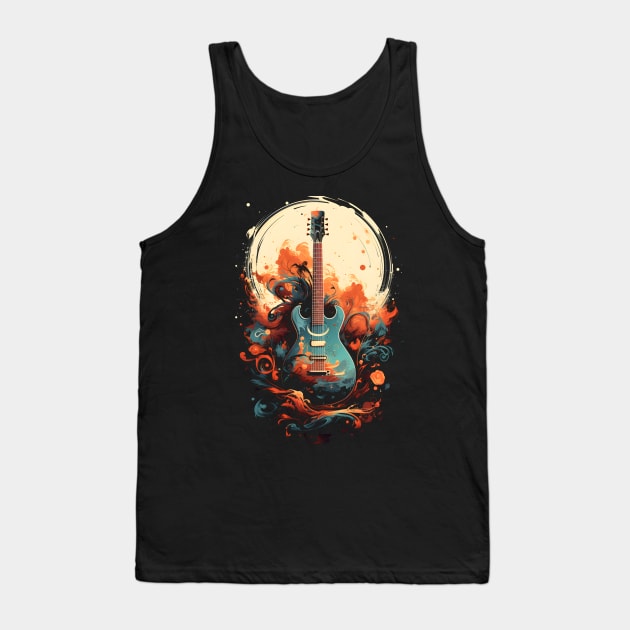 Guitar Moon Color Tank Top by Nerd_art